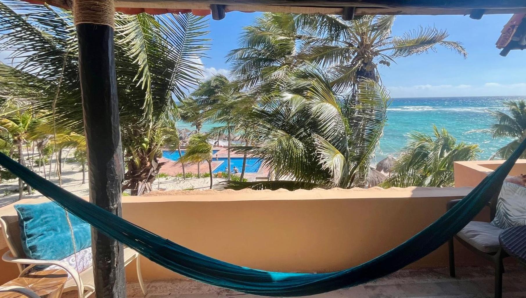 Beachfront Hammock Heaven Akumal Extérieur photo