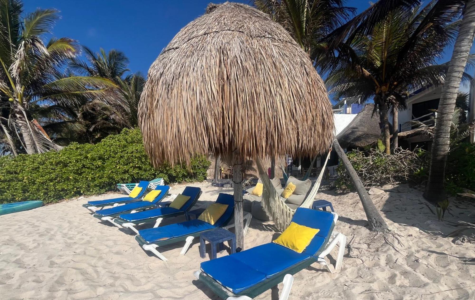 Beachfront Hammock Heaven Akumal Extérieur photo